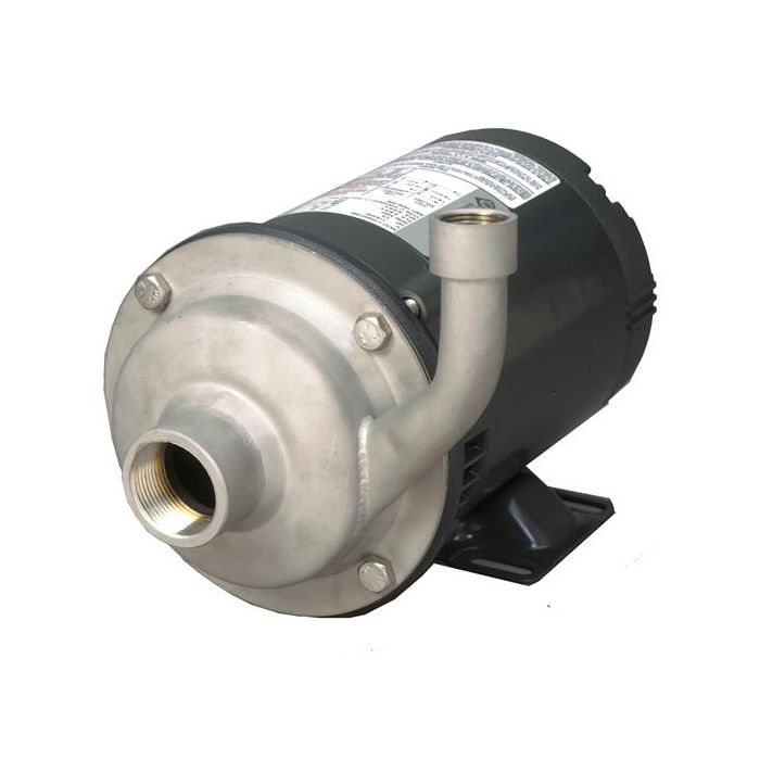 AMT High Volume Straight Centrifugal Pump - 5483-98, 94 GPM, 1.5"x1.25", 1 HP, Stainless, 3-Phase
